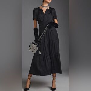 Somerset black silky dress